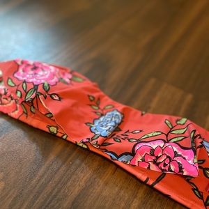 END OF SUMMER SALE! Orange Multi Floral Strapless